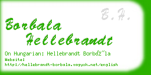 borbala hellebrandt business card